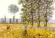 Claude Monet Fields in Spring painting